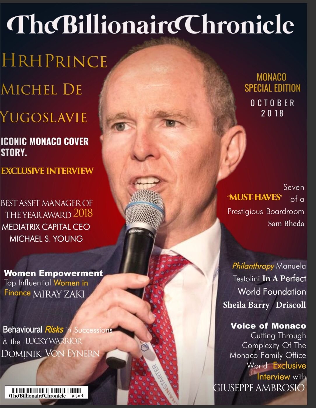 Billionaire Chronicles Magazine_cover on Roma Luxury Tours Special